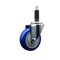 Service Caster 4'' SS Blue Poly Wheel Swivel 1'' Expanding Stem Caster SCC-SSEX20S414-PPUB-BLUE-1 - alternate 1
